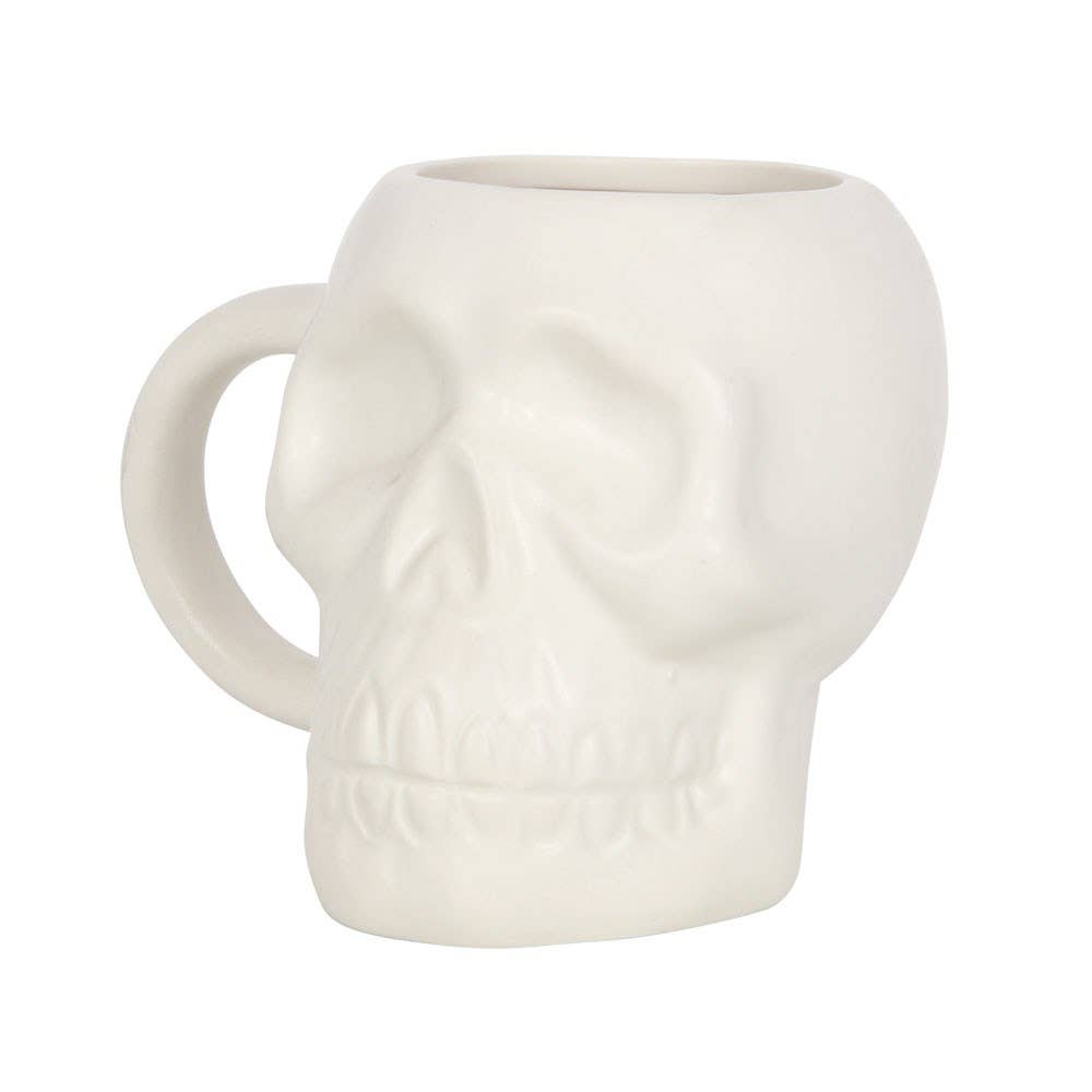 SD White Gothic Skull Mug