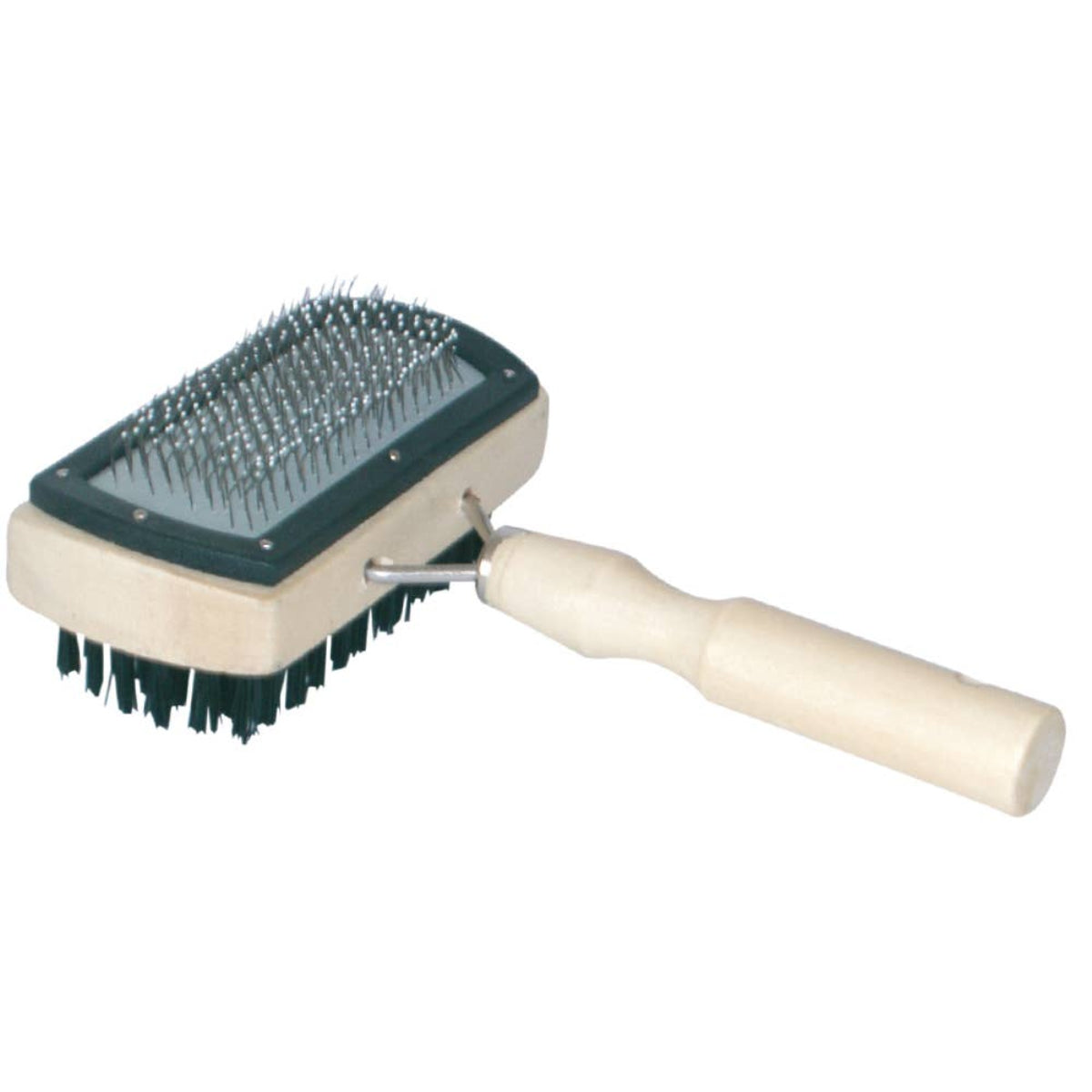 Croci Double Wooden Animal Carder with Fork - Crosses