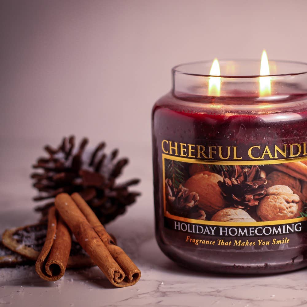 Cheerful Candle Holiday Homecoming Jar Candle