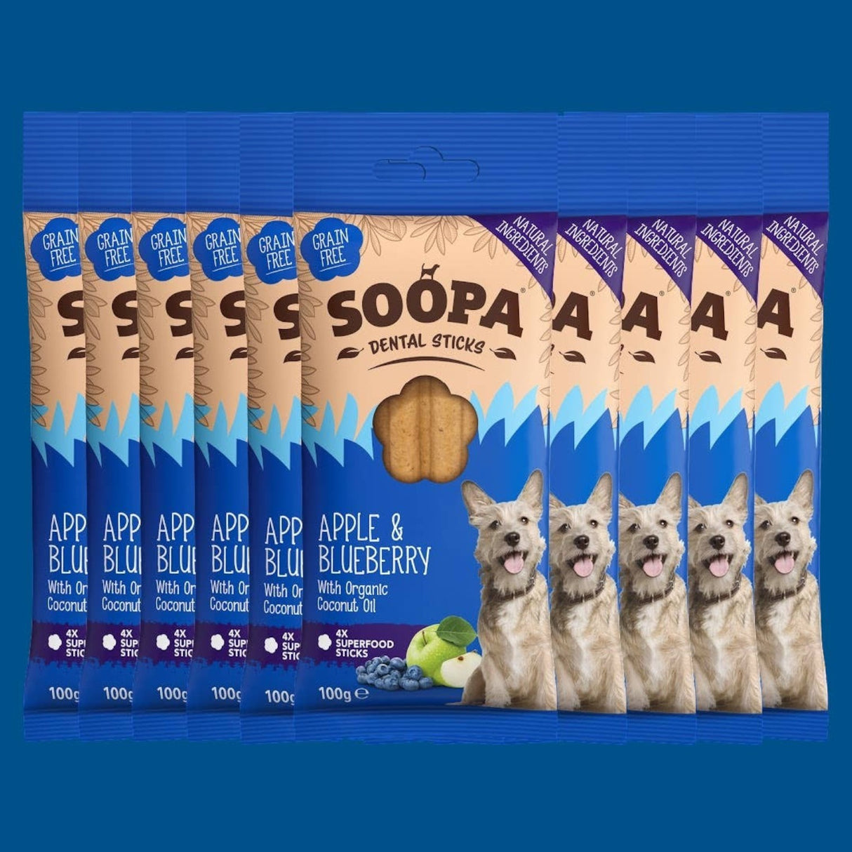 Soopa Apple & Blueberry Dog Dental Sticks