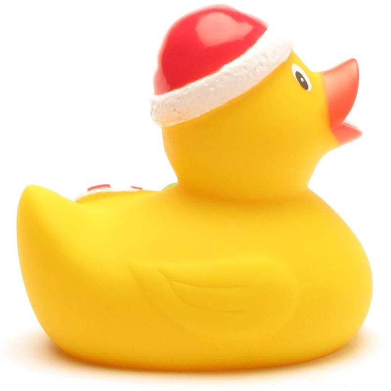 Duckshop Santa Claus with Candy Cane Rubber Duck