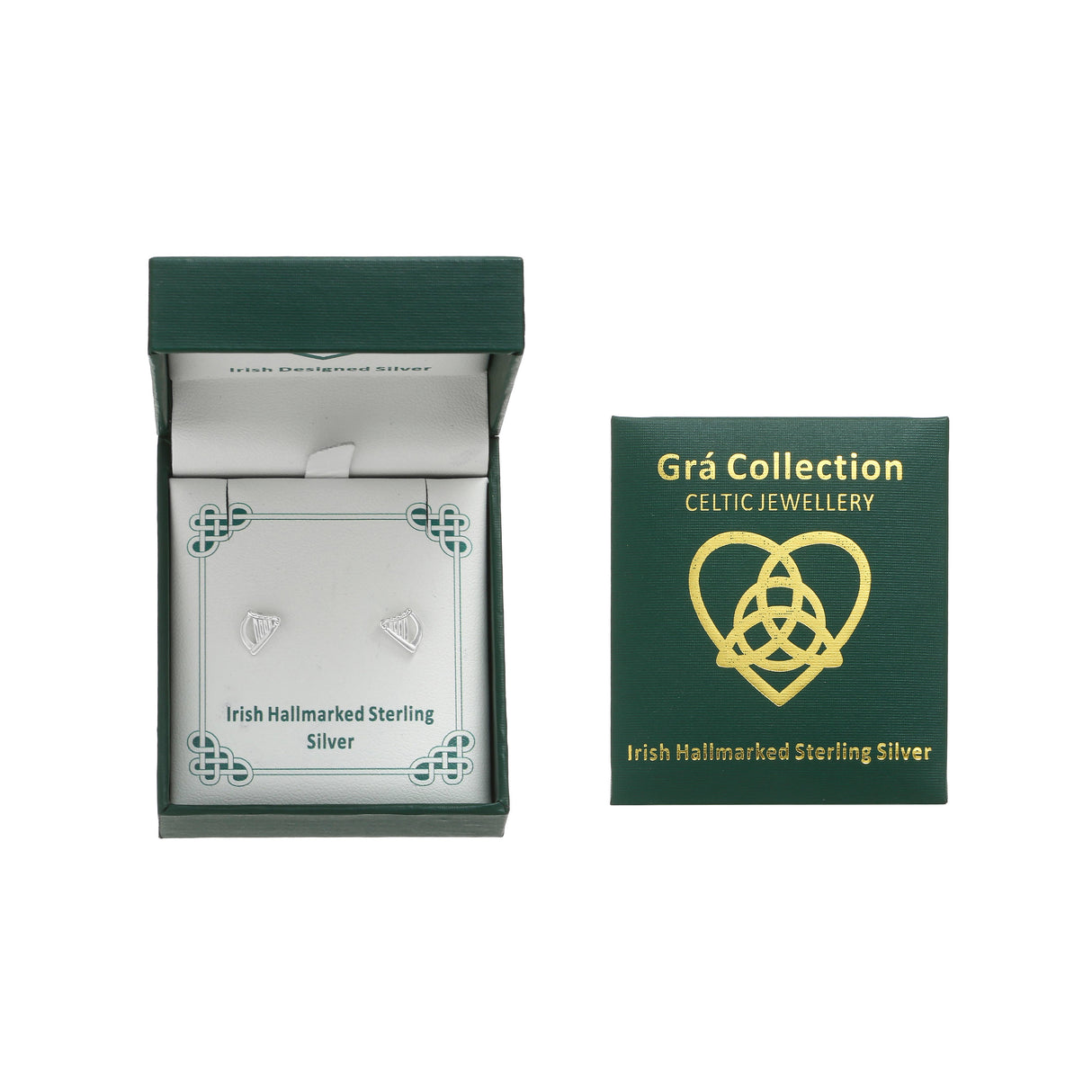 Gra Collection Plain Harp Earrings