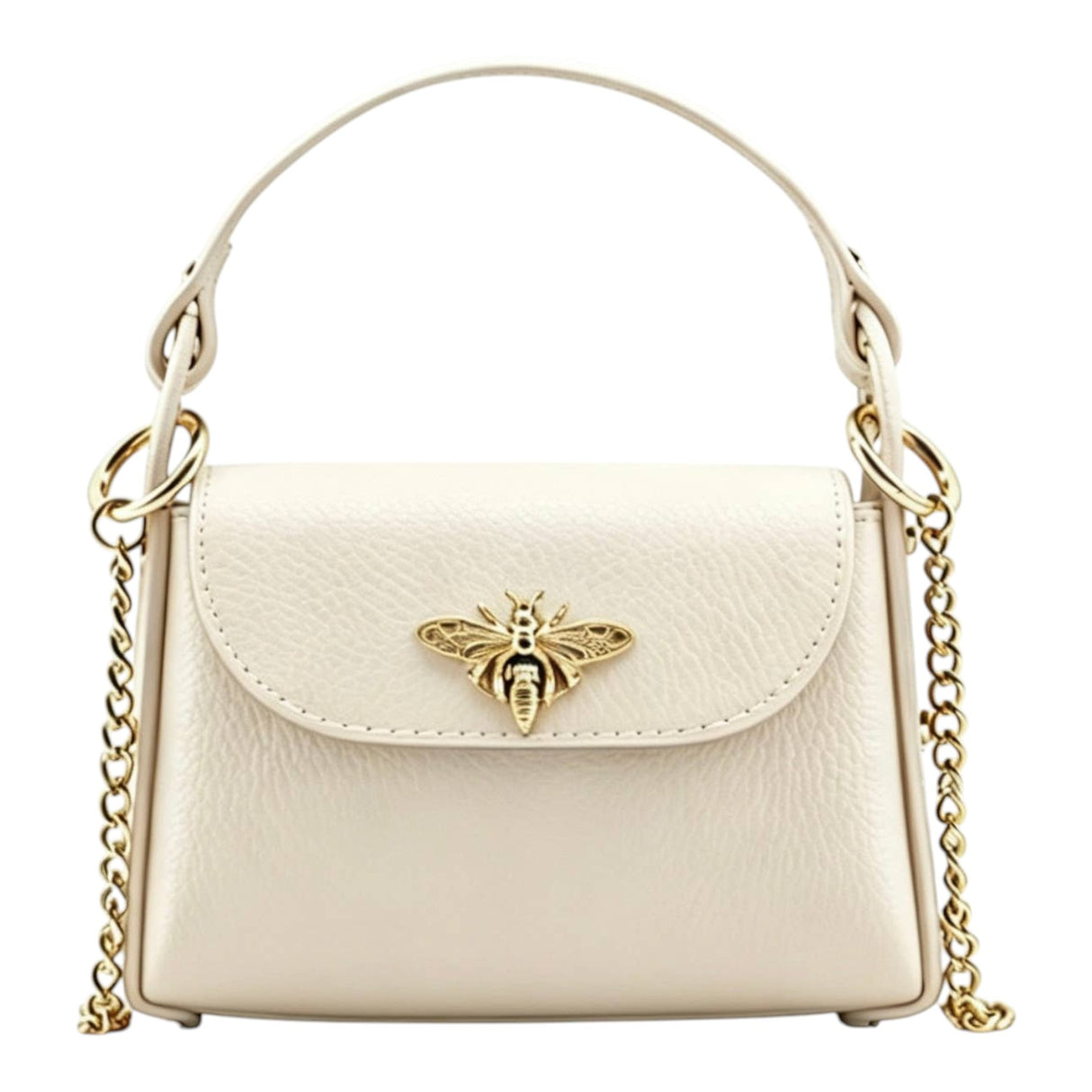 Nanabags Bee Happy Mini Leather Crossbody Bag