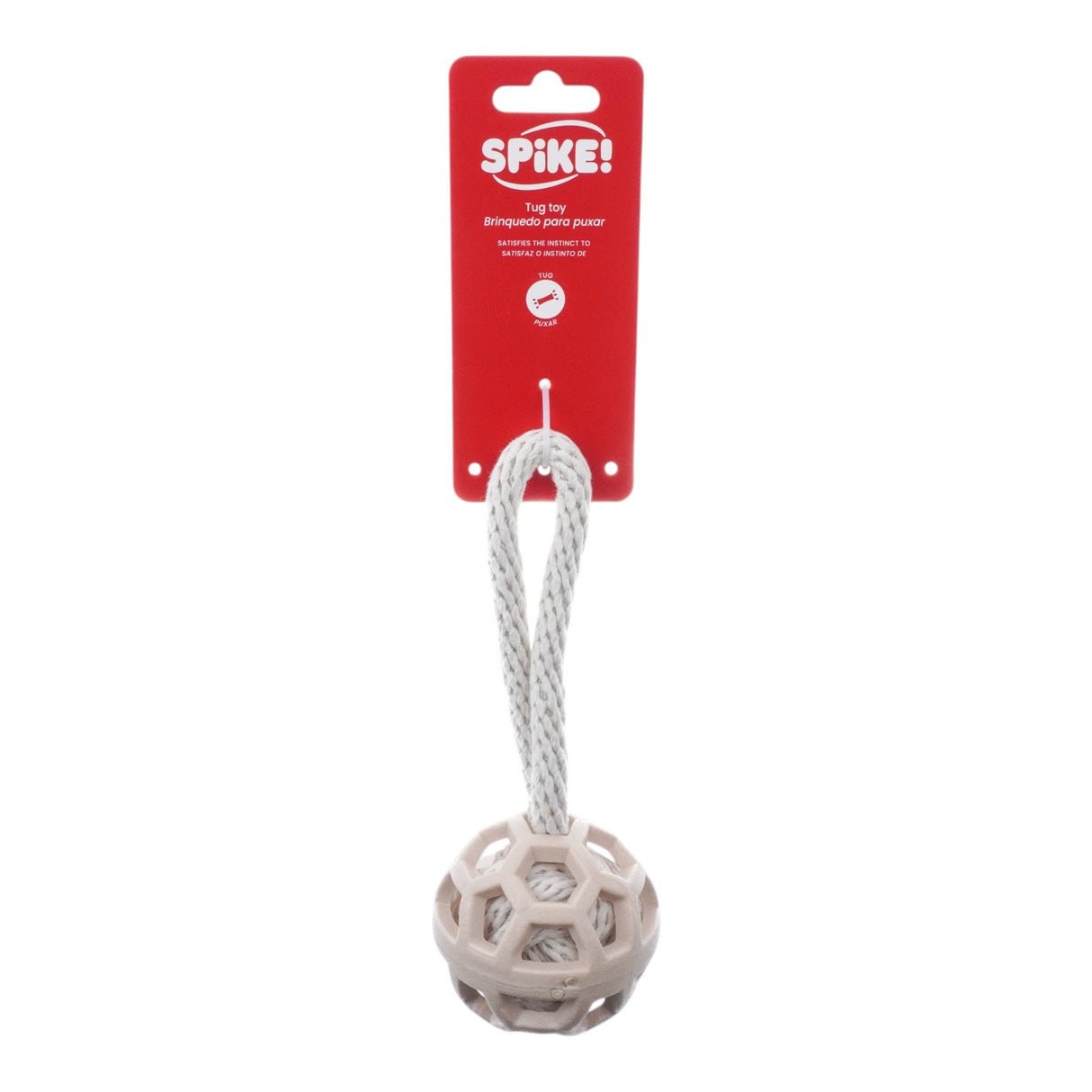 Hundog Ball Tug and Pull with Natural Rope