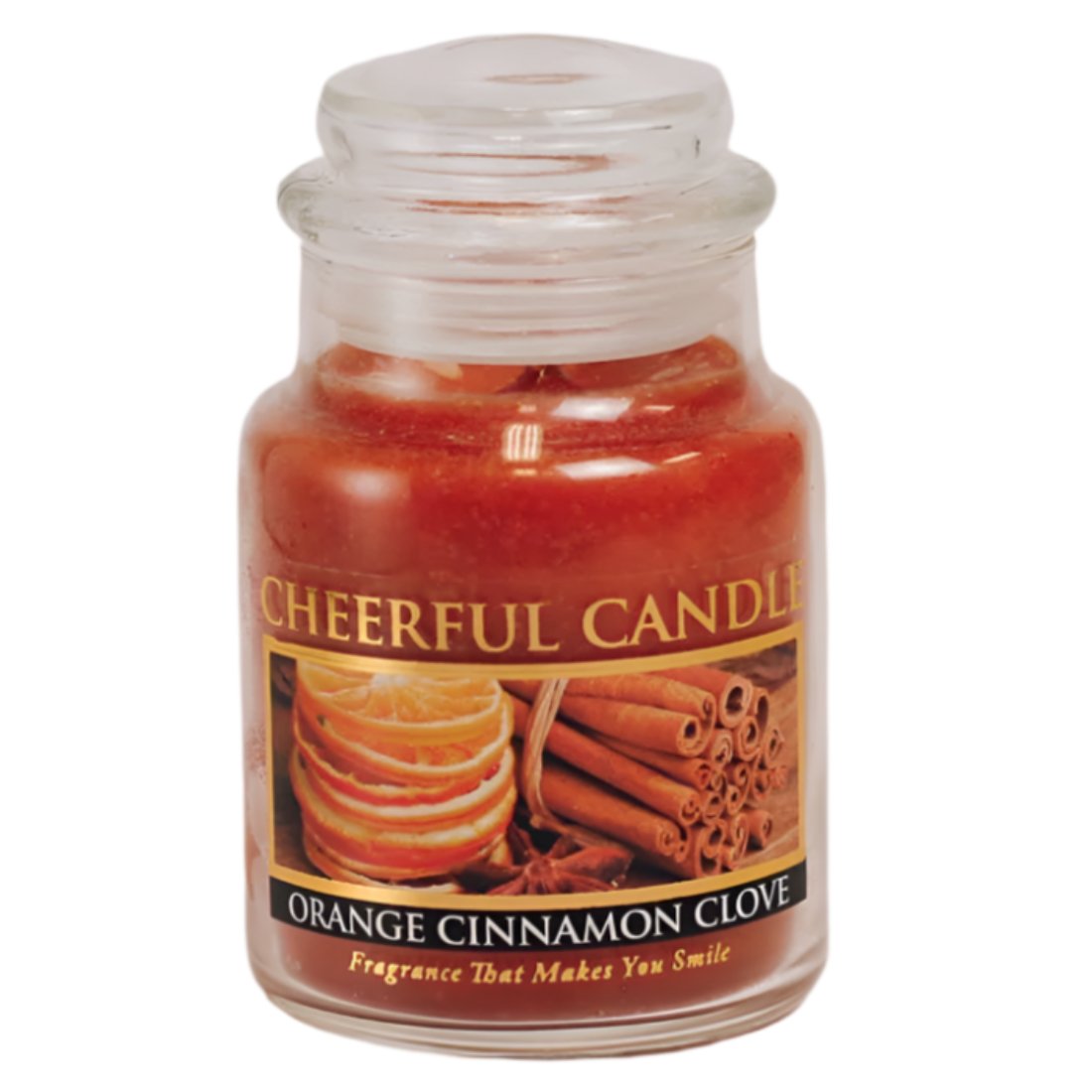 Cheerful Candle Orange Cinnamon Clove Jar Candle