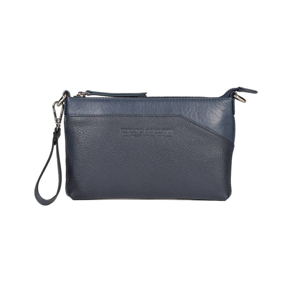 RB Italy Full Grain Leather Crossbody Bag - Navy