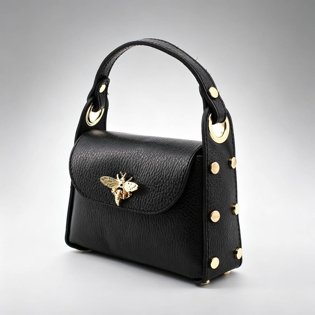 Nanabags Bee Happy Mini Leather Crossbody Bag