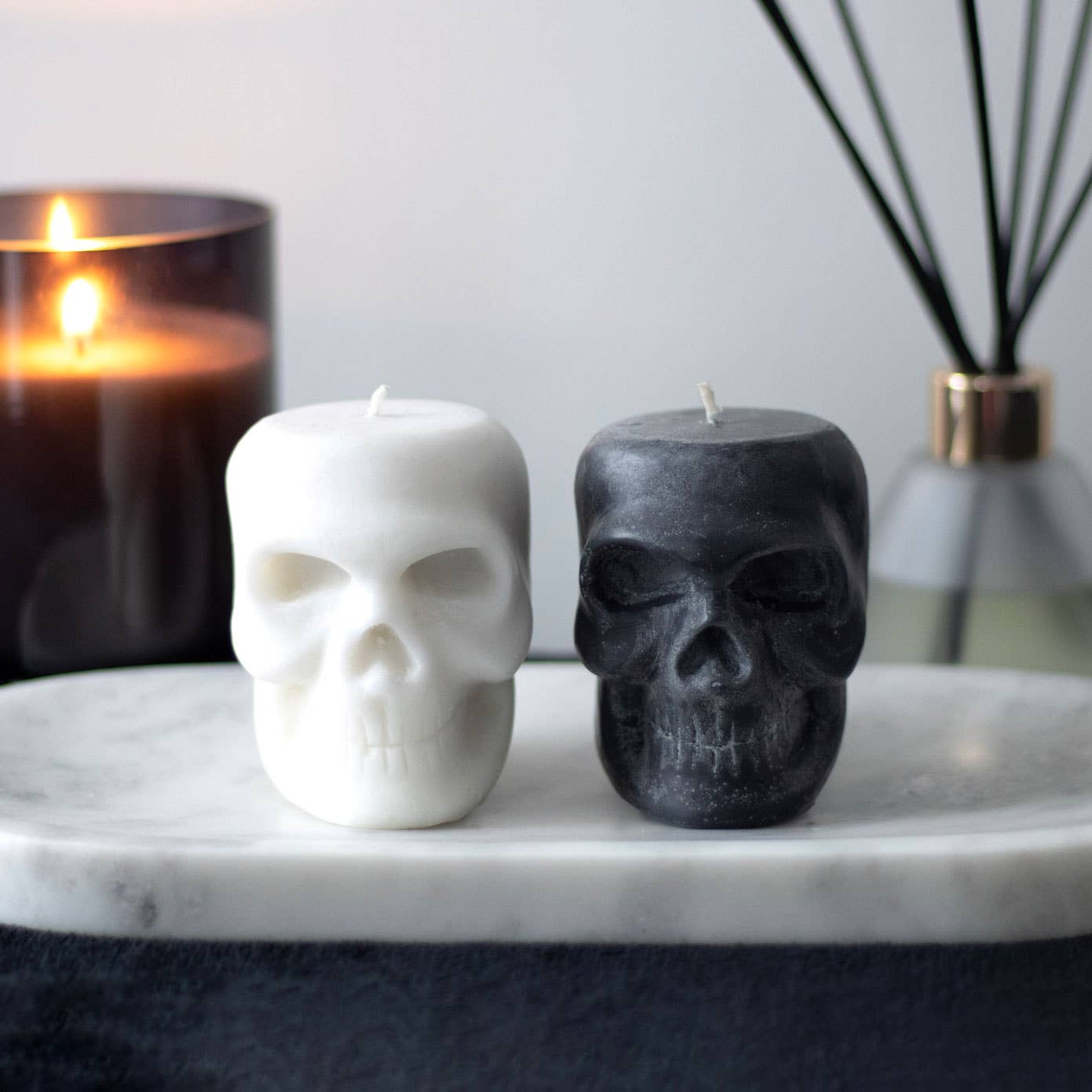 SD Opium & White Sage Skull Candles