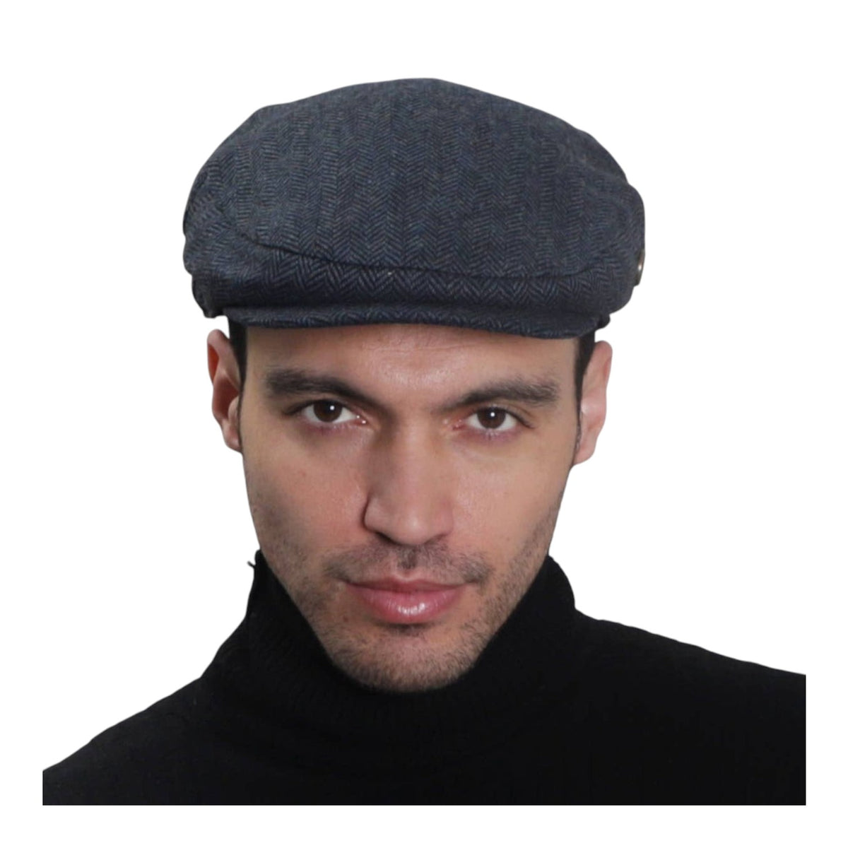 Boru Tweed Cap Blue Herringbone