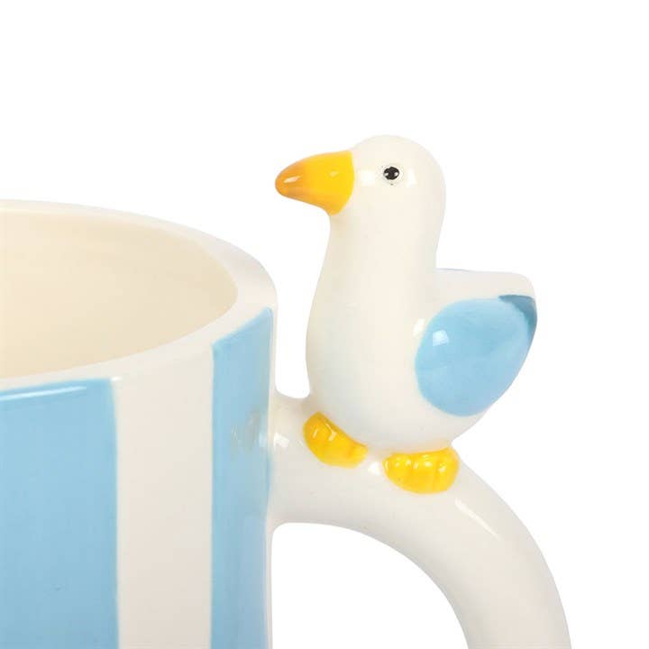 Something Different Striped Mug with Seagull