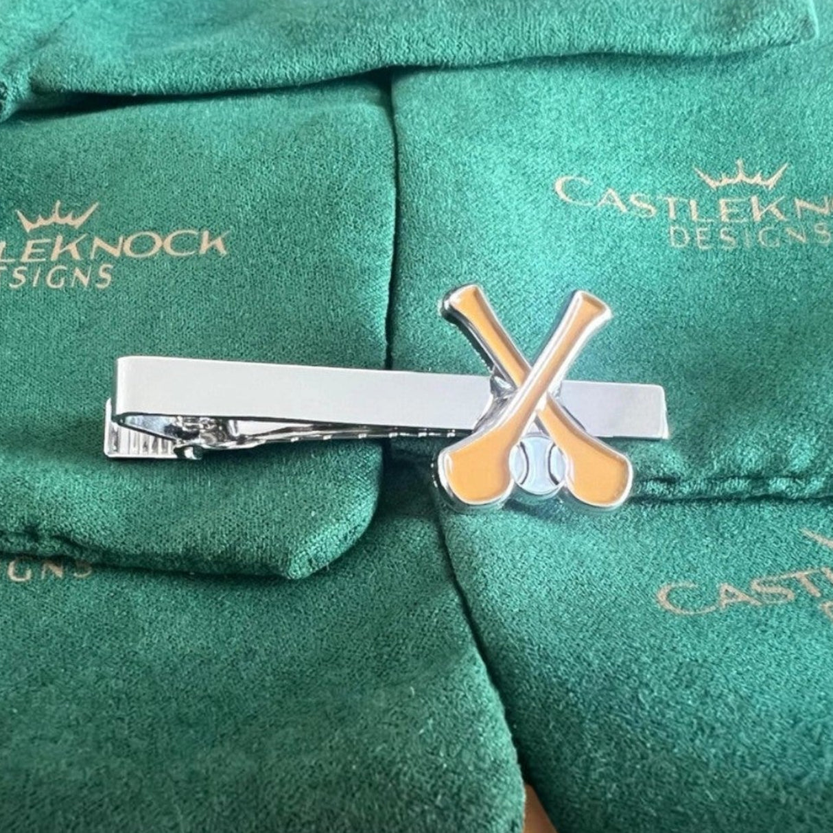 CastleKnock Designs Hurling Cufflinks Tie Clip Pin Set