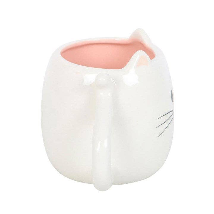 Something Different White Cat Shaped Mug