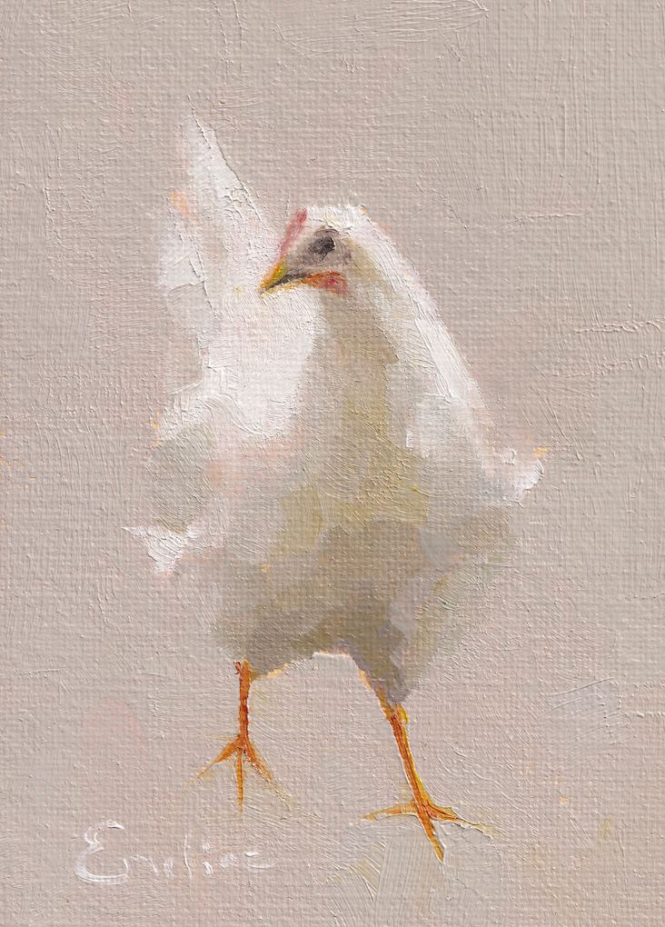 Emeline Watchorn Spring Chicken Greeting Card
