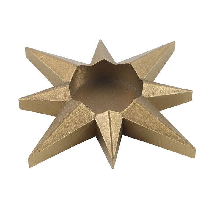 SD Gold Star Tealight Candle Holder