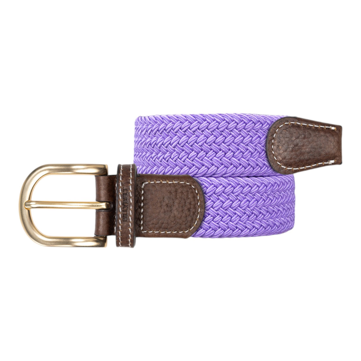 Billy Belt Women's Solid Elastic Braided Belt Purple