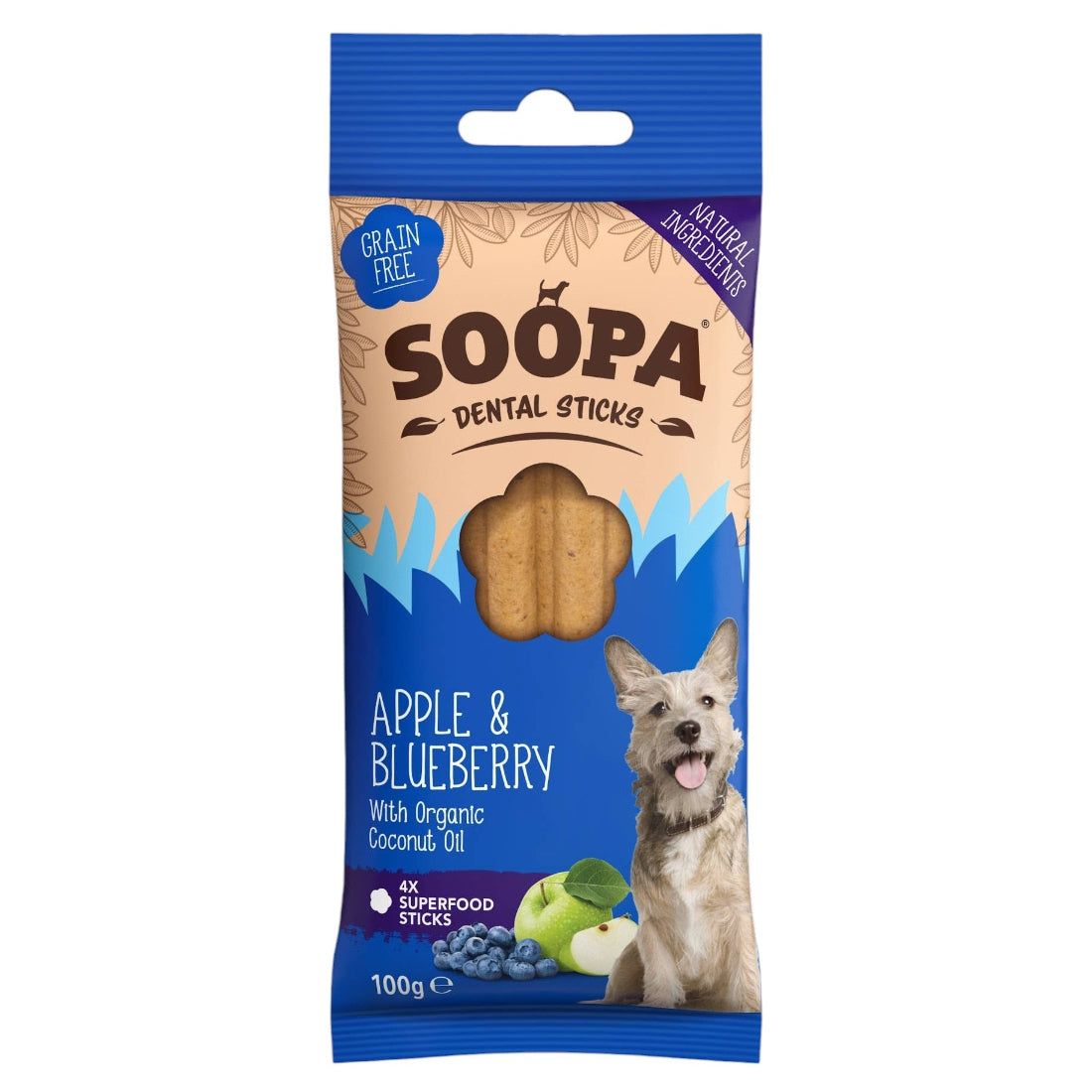 Apple & Blueberry Dog Dental Sticks