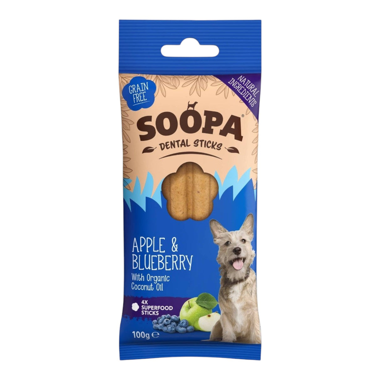 Soopa Apple & Blueberry Dog Dental Sticks