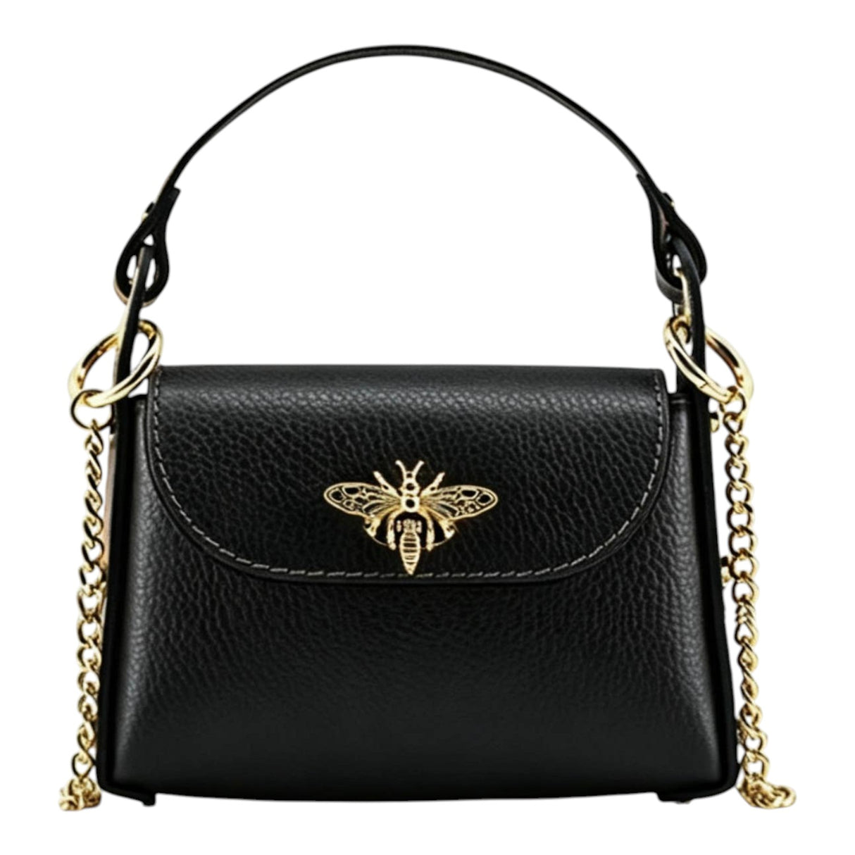 Nanabags Bee Happy Mini Leather Crossbody Bag
