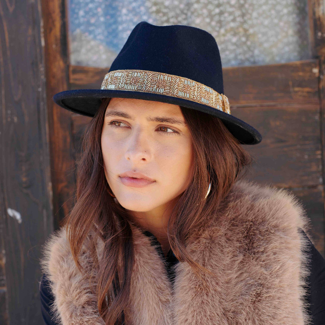 Maradji Jim Felt Hat Mottled Trim