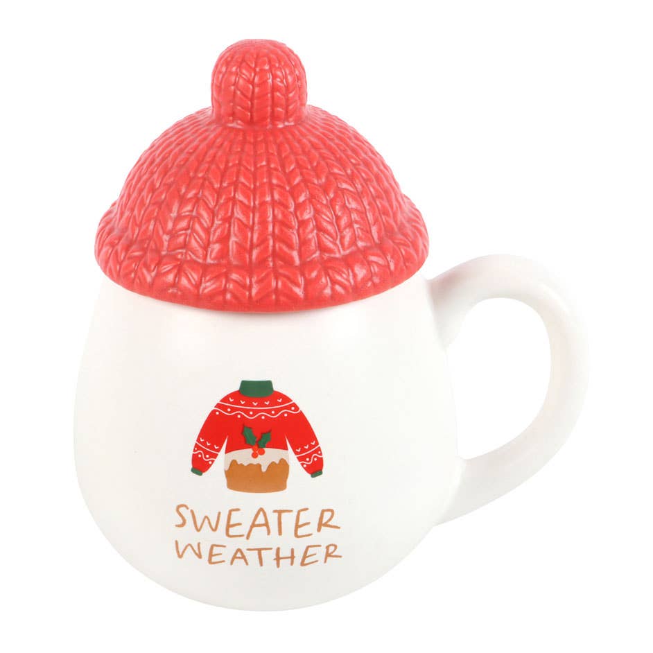 Something Different Sweater Weather Lidded Mug