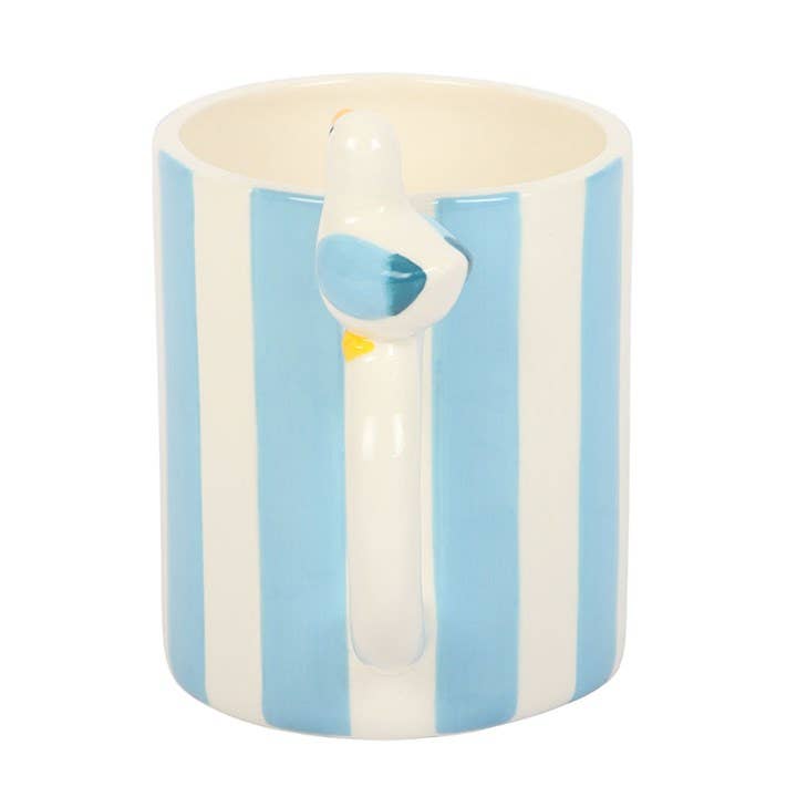Something Different Striped Mug with Seagull