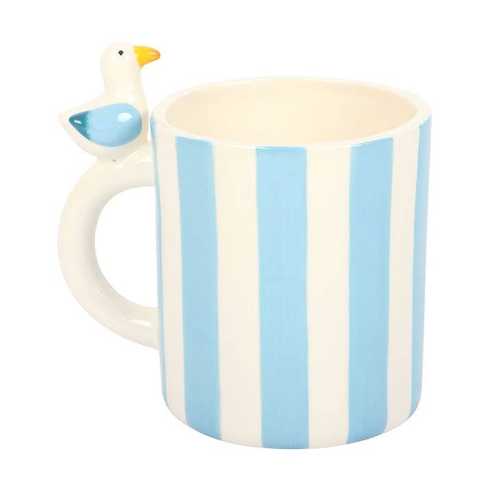 Something Different Striped Mug with Seagull