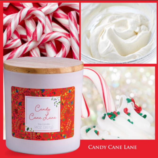 Candle Warmers Candy Cane Lane Soy Tumbler Candle