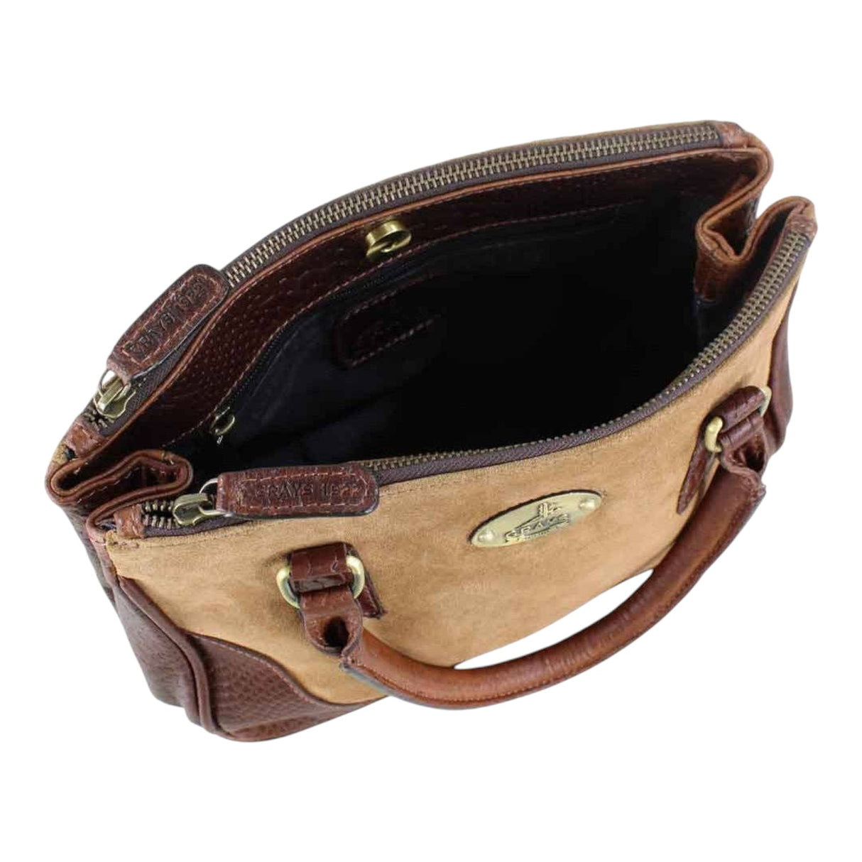 Grays 1922 Jodie Handbag in Croc Leather with Suede