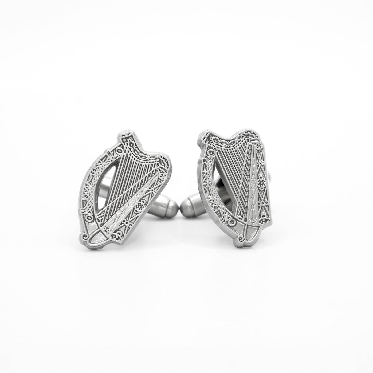 CastleKnock Designs Irish Harp Cufflinks - Silver