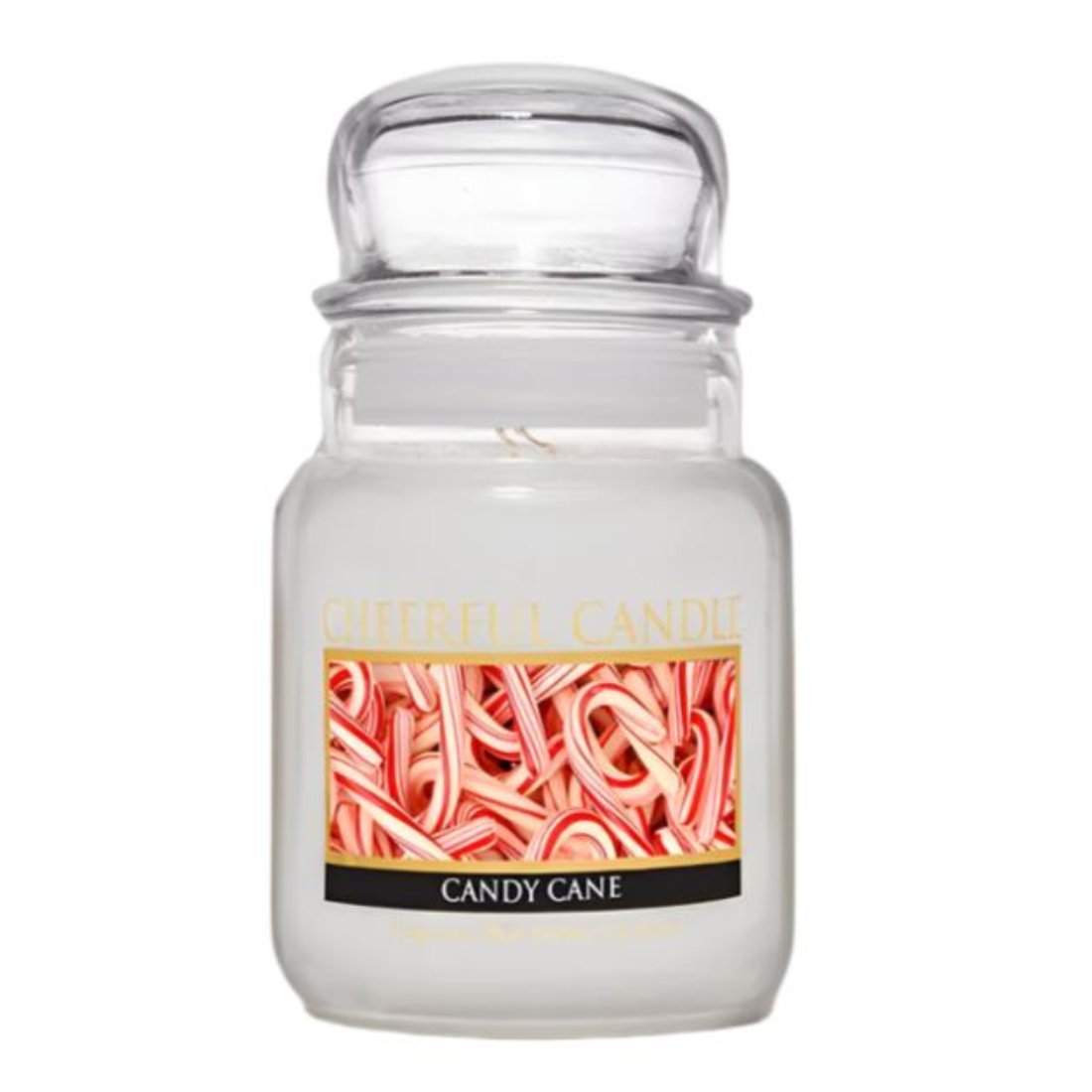 Cheerful Candle Candy Cane Jar Candle