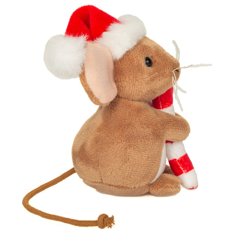 Teddy Hermann Christmas Mouse with Candy Cane 11cm