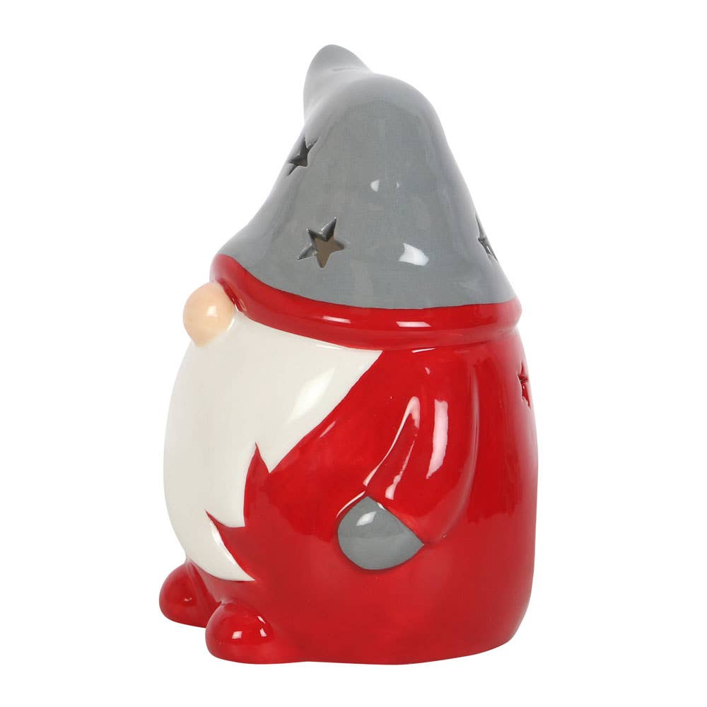 Something Different Red and Grey Gonk Tealight Holder