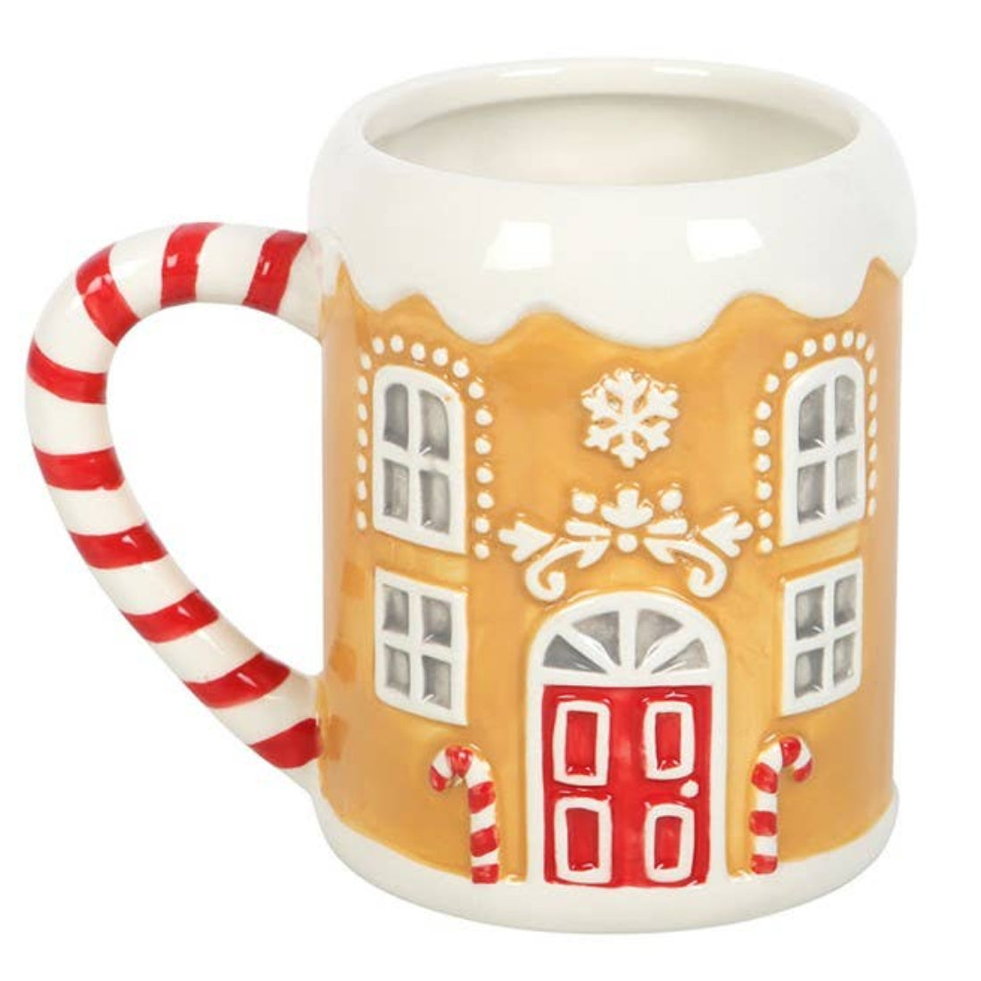 Something Different Candy Cane Gingerbread House Mug