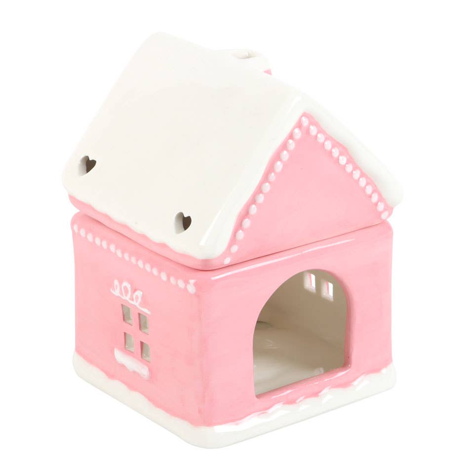 Something Different Pink Gingerbread House Oil Burner