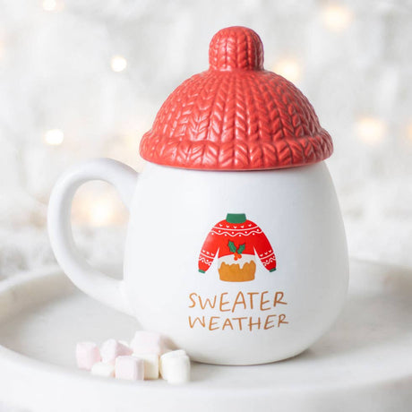 Something Different Sweater Weather Lidded Mug