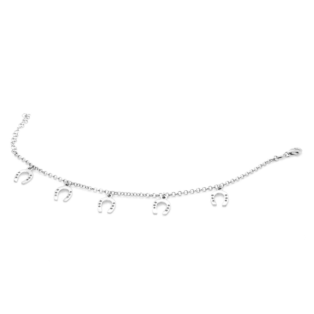 Talisman 5 Horseshoe Silver Bracelet