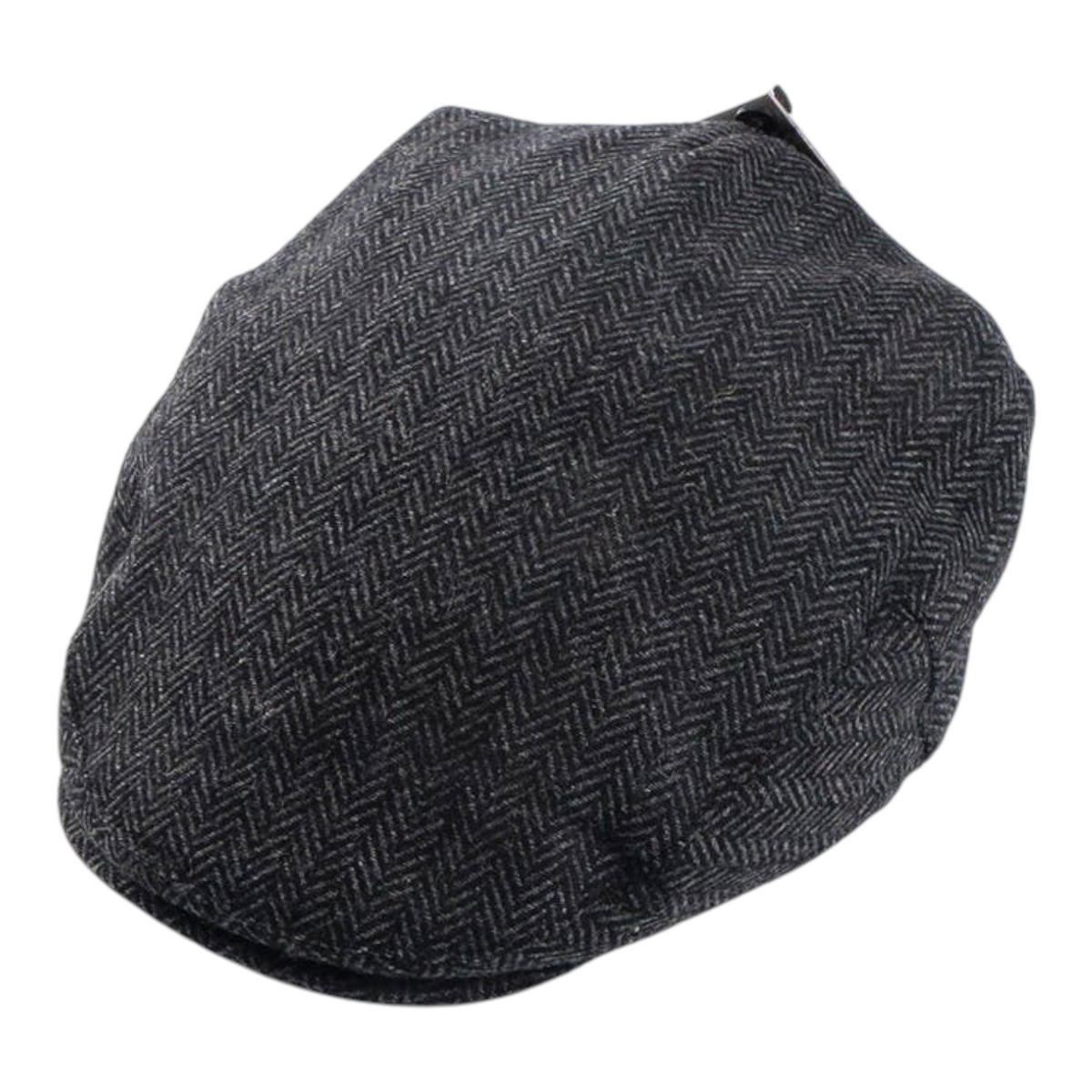Connemara Country grey herringbone tweed flat cap with a classic Irish design