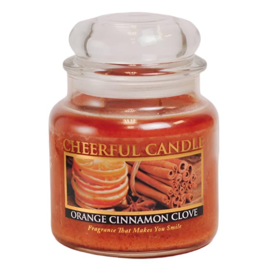 Cheerful Candle Orange Cinnamon Clove Jar Candle