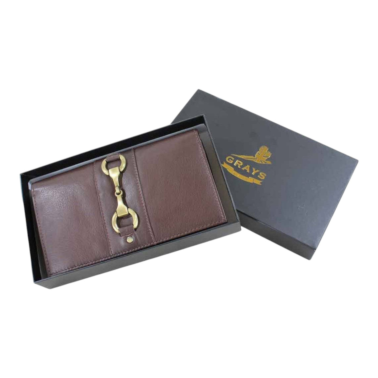 Grays 1922 Isla Purse with Snaffle in Brown Leather
