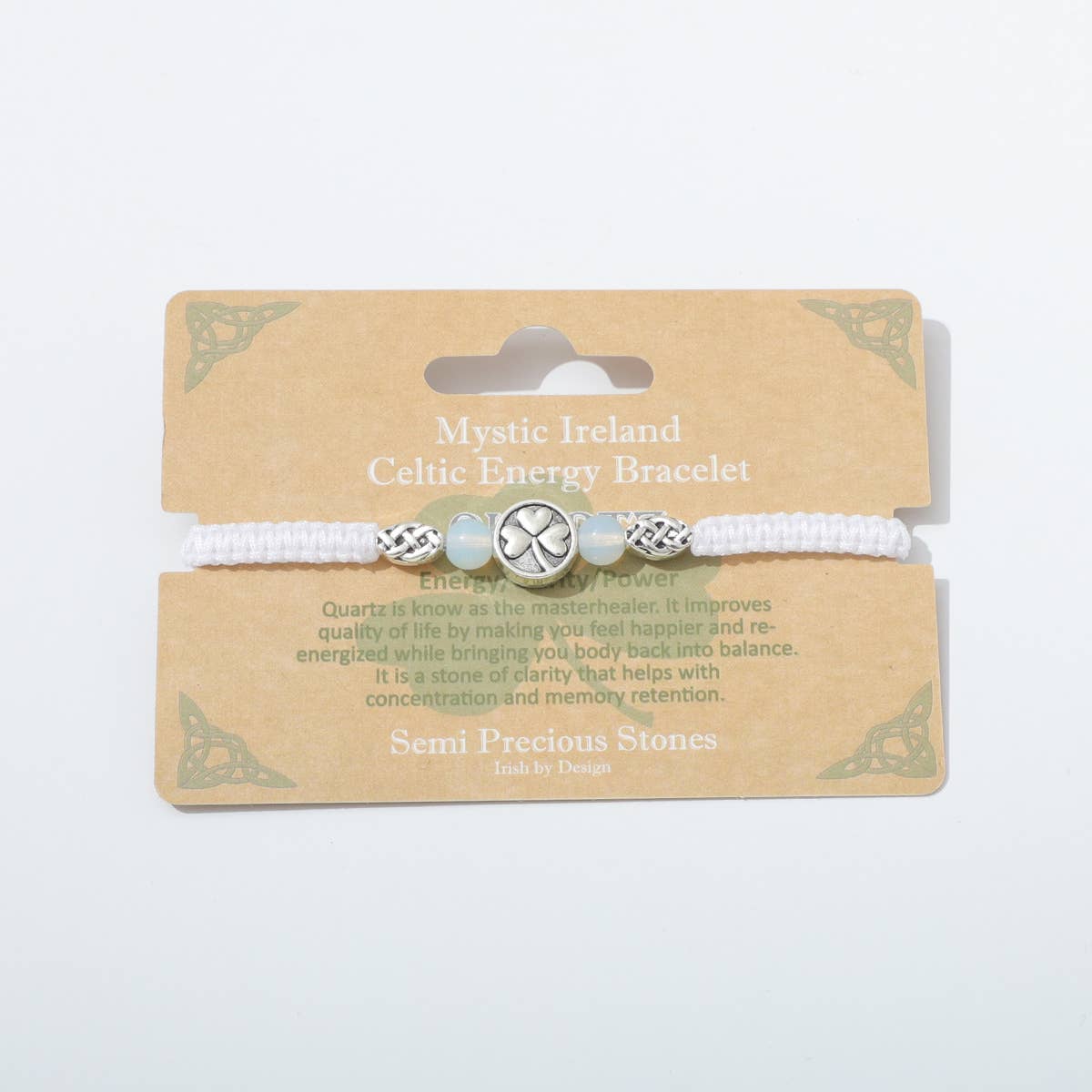 Celtic Ore Shamrock Quartz Bracelet