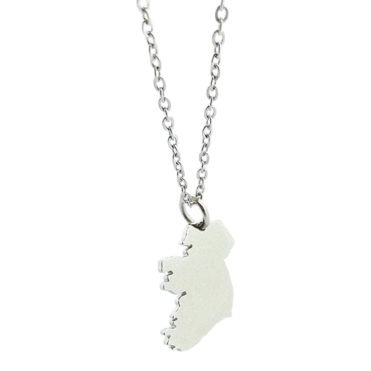 CastleKnock Designs Map of Ireland Silver Necklace
