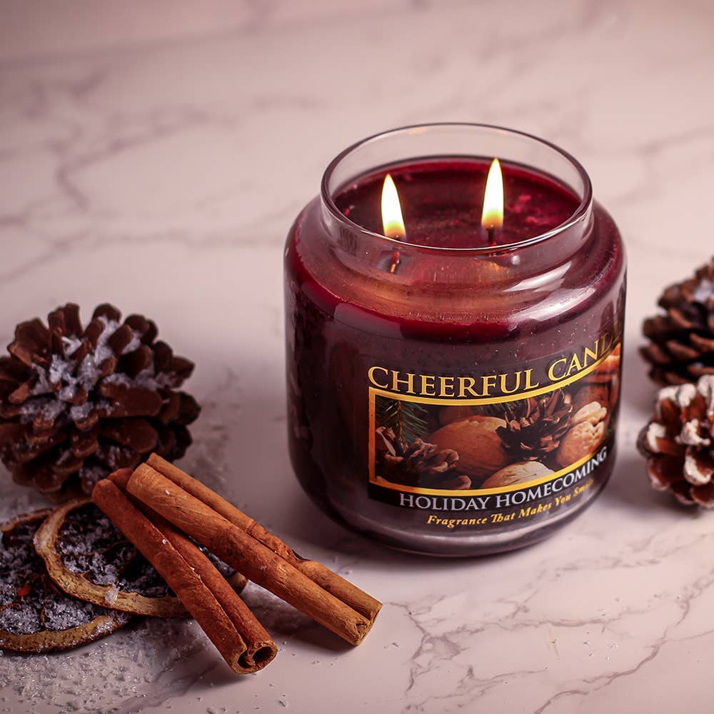 Cheerful Candle Holiday Homecoming Jar Candle