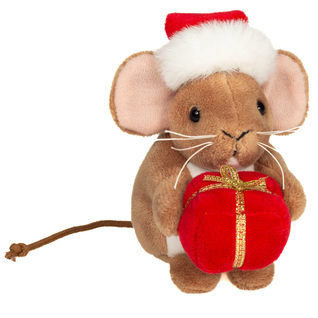 Teddy Hermann Christmas Mouse with Gift 11cm