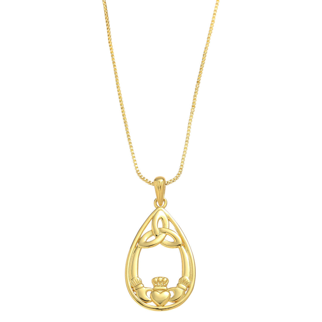 Gra Collection Claddagh Pendant Gold Vermeil