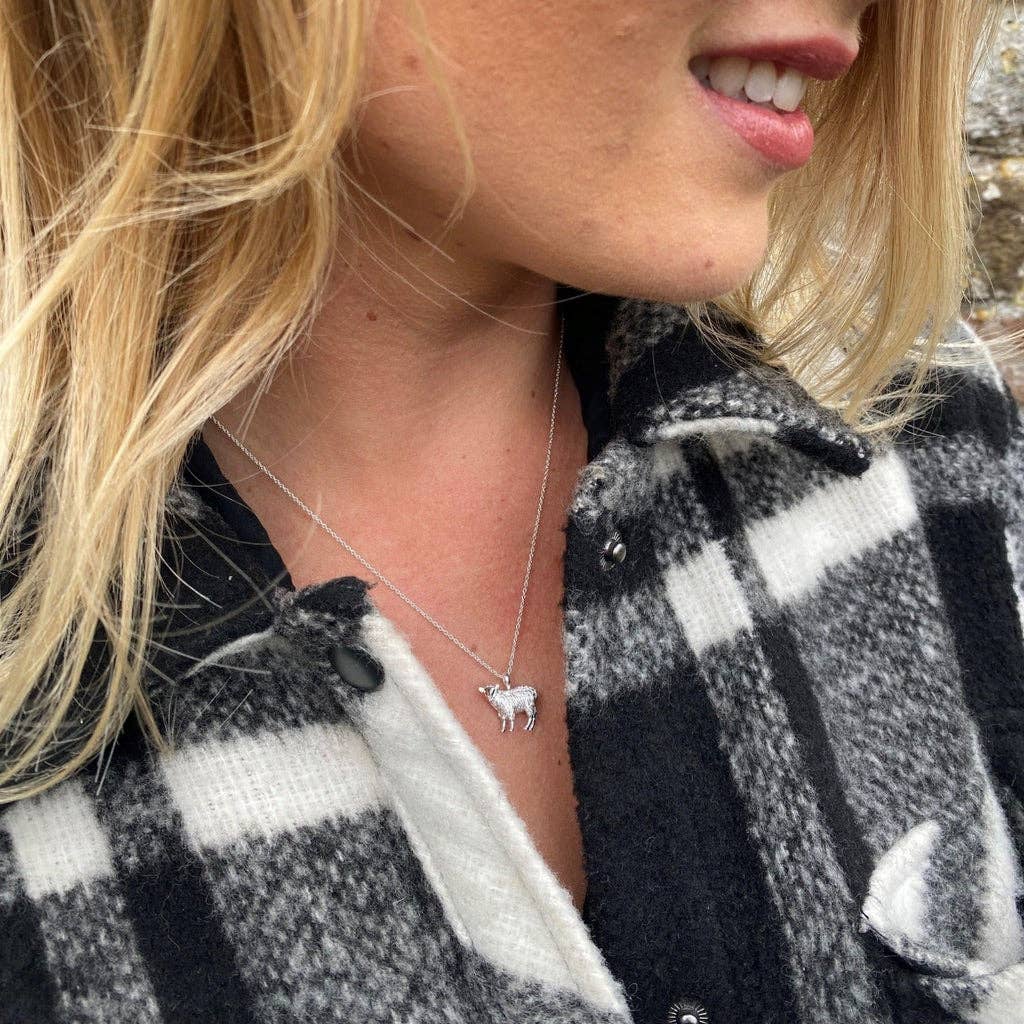 Reeves Sterling Silver 3D Sheep Necklace