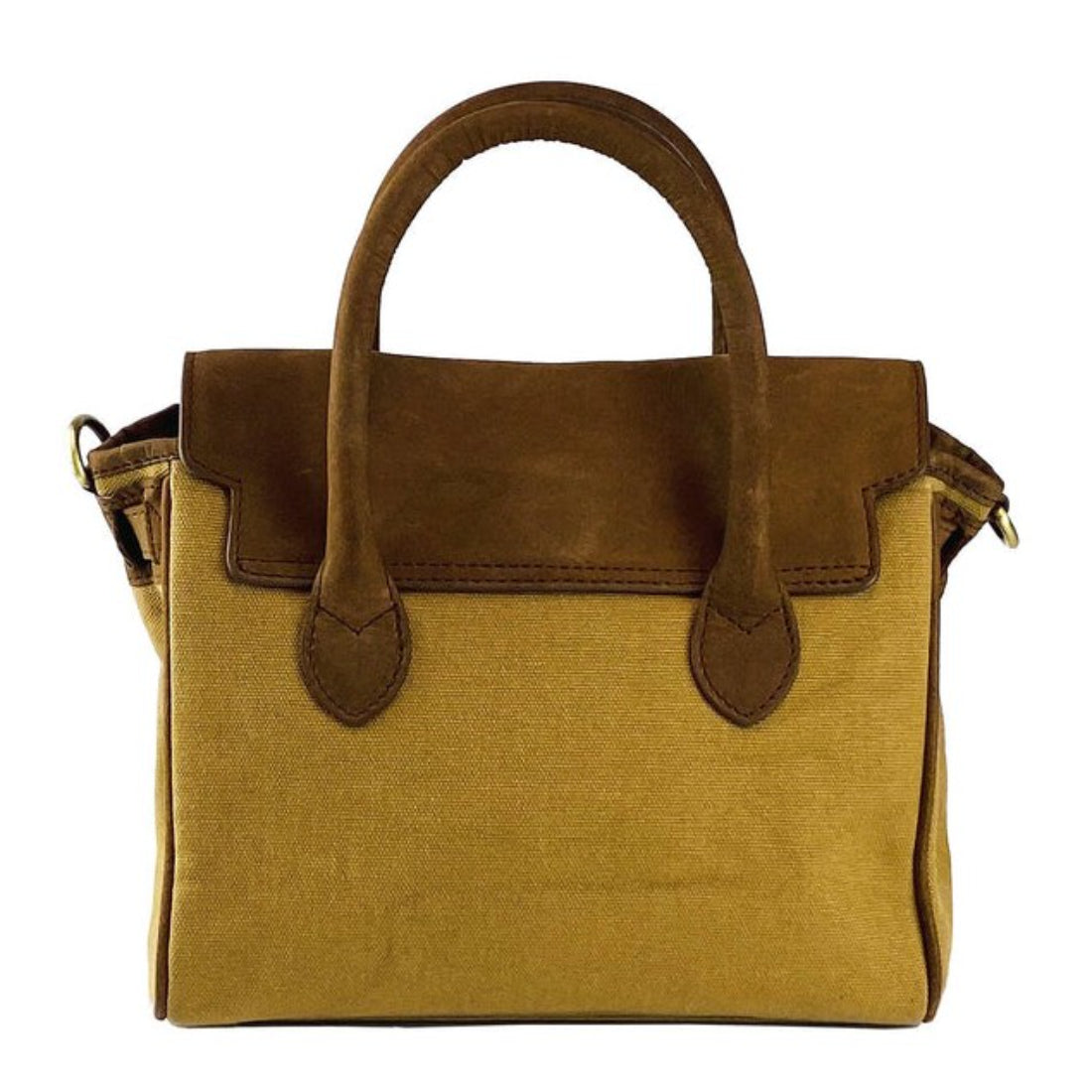 RB Italy Mini Handbag in Canvas/Leather - Hazelnut