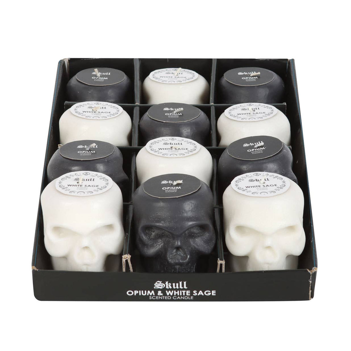 SD Opium & White Sage Skull Candles