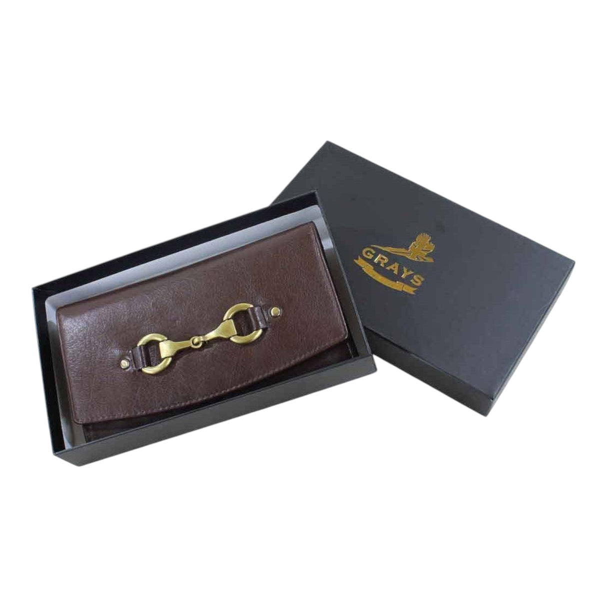 Grays 1922 Sadie Purse with Snaffle in Brown Leather