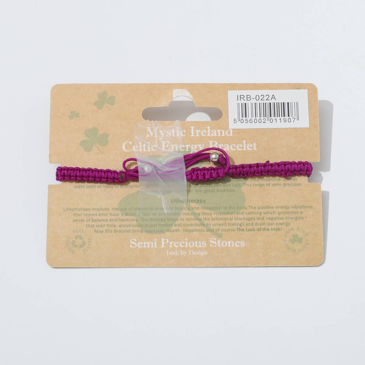 Celtic Ore Shamrock Amethyst Bracelet