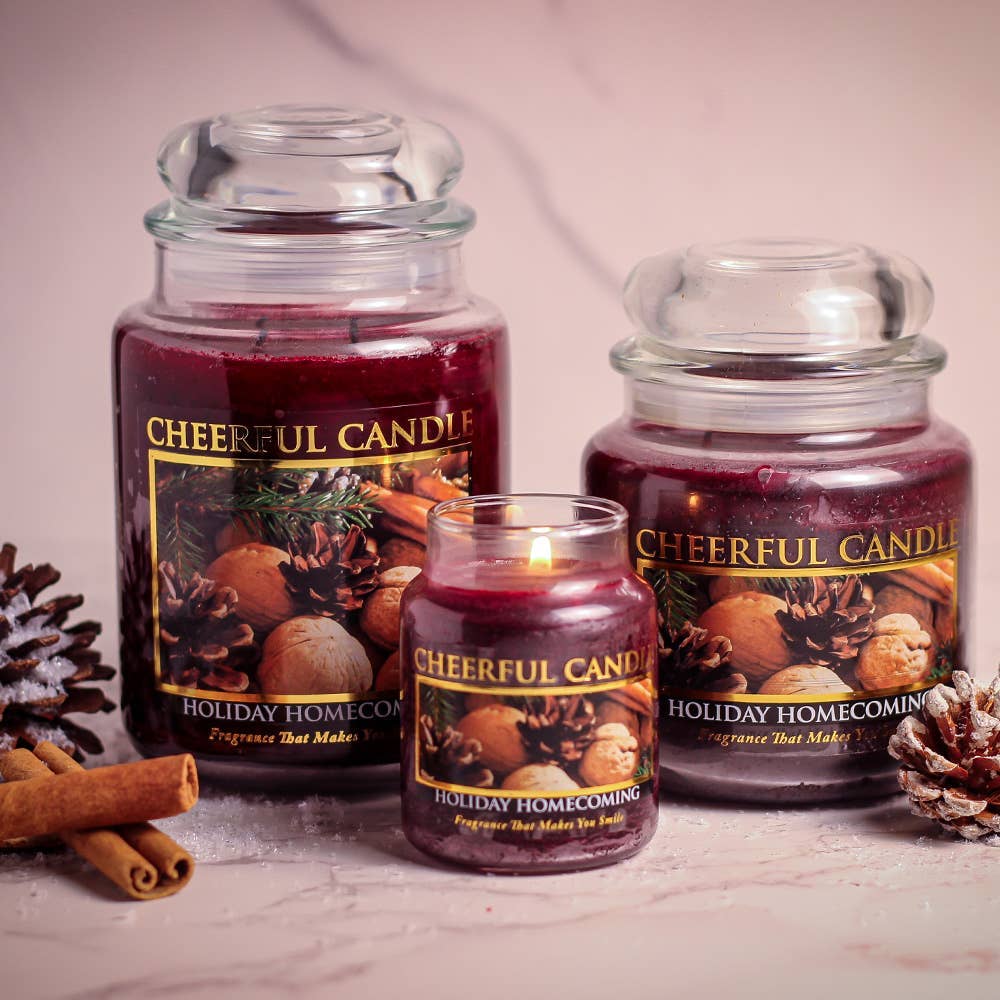 Cheerful Candle Holiday Homecoming Jar Candle